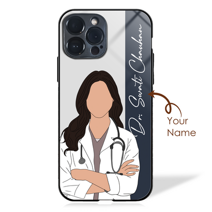 SheCures Custom Name Glass Case for Women