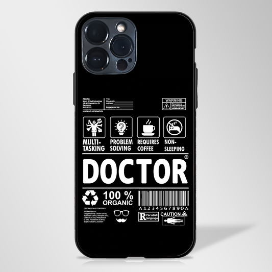 Doctor Essence Glass Case (Black & White)