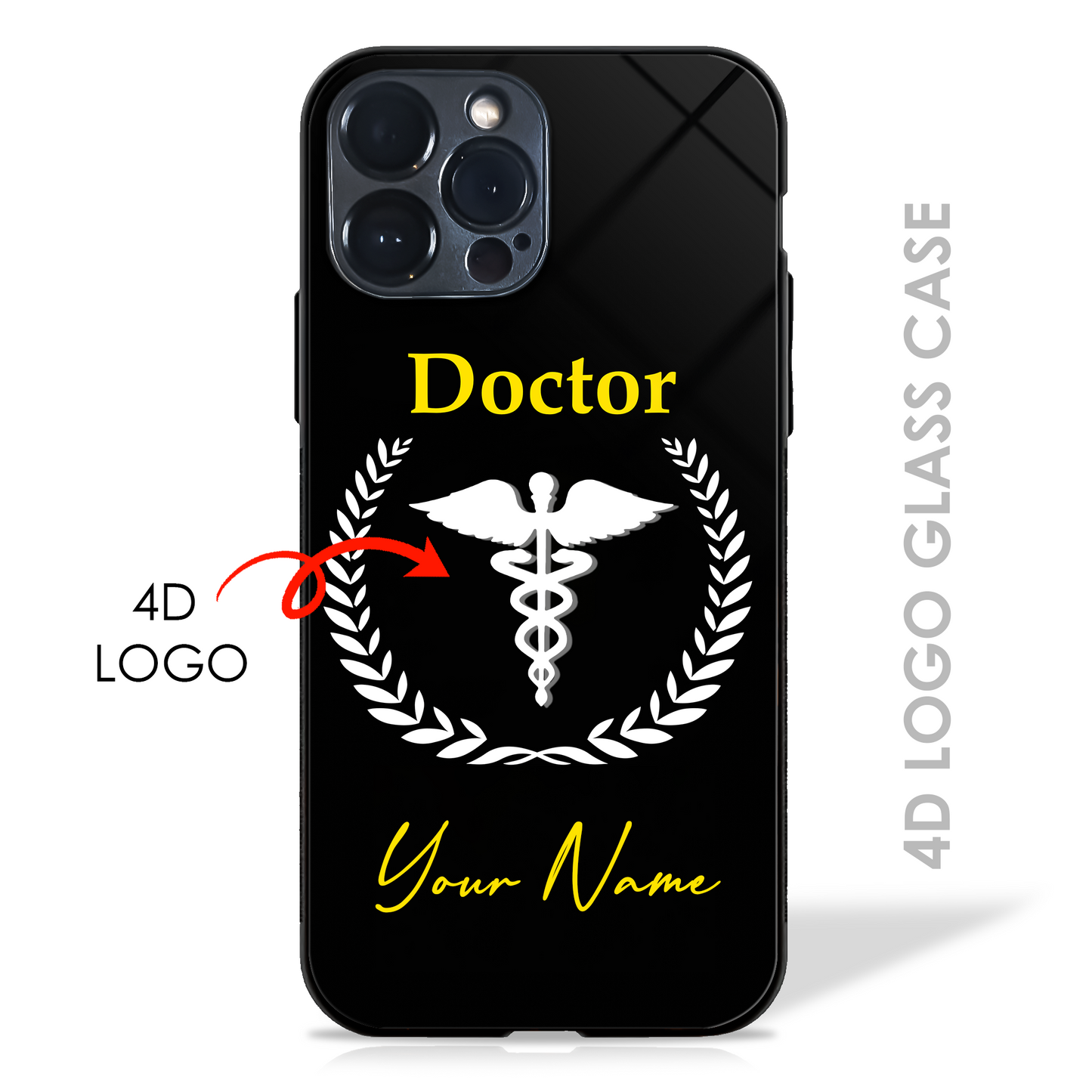 Your Name Dream Profession - 4D Logo Glass Case (20+ Professions)