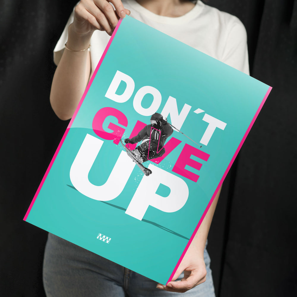 Don’t Give Up Motivation Metal-Poster