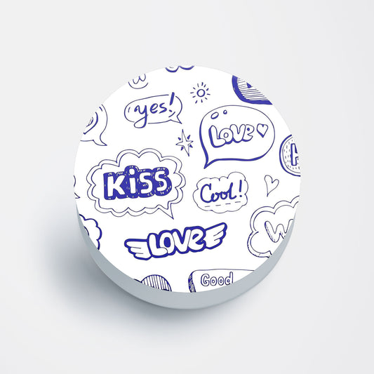 Doodle Love Flat Pop Holder