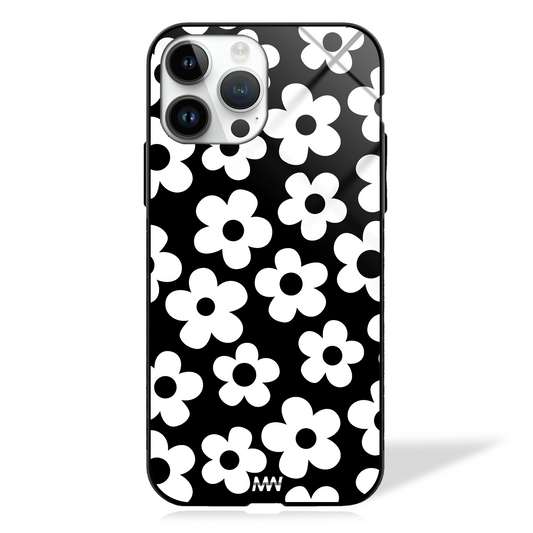 Ebony Petals Pattern GLASS CASE -  - MW Stuffs - 