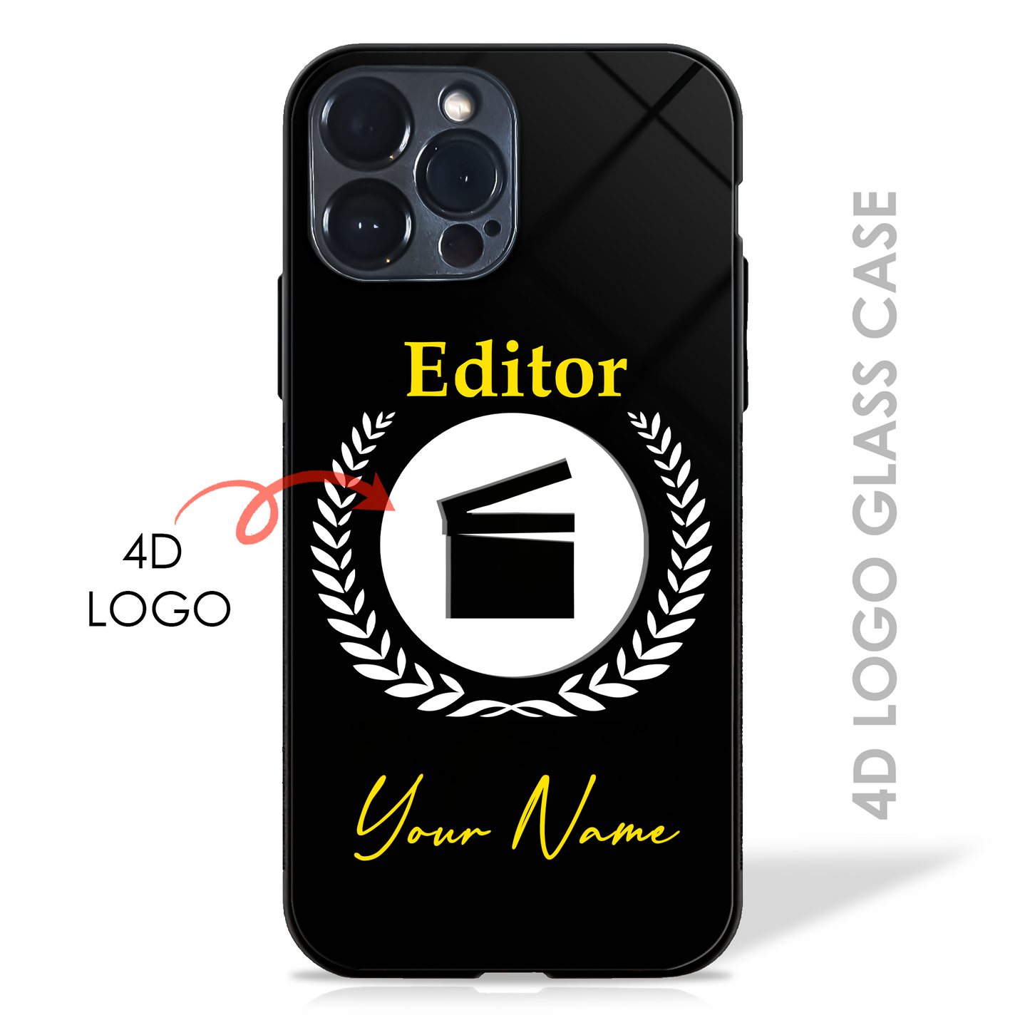 Your Name Dream Profession - 4D Logo Glass Case (20+ Professions)