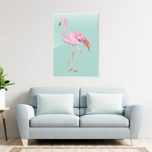 Elegant Flamingo Illustration Poster