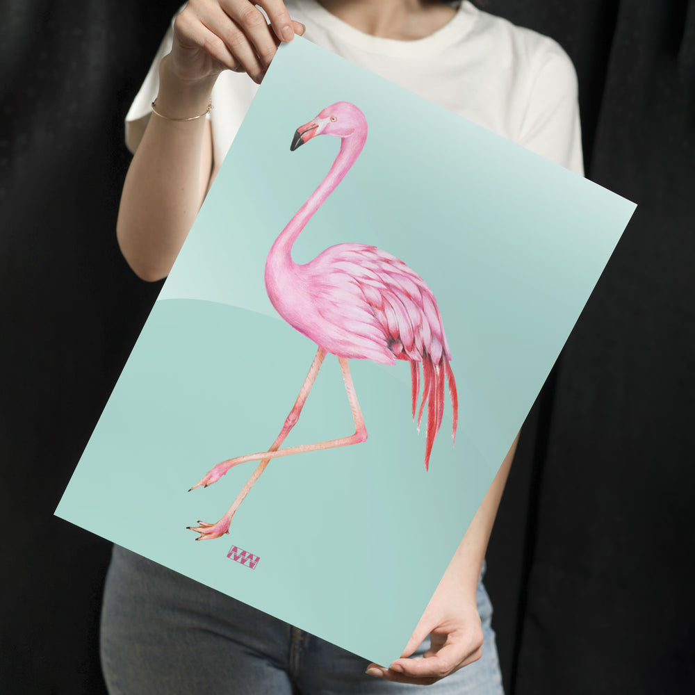 Elegant Flamingo Illustration Poster