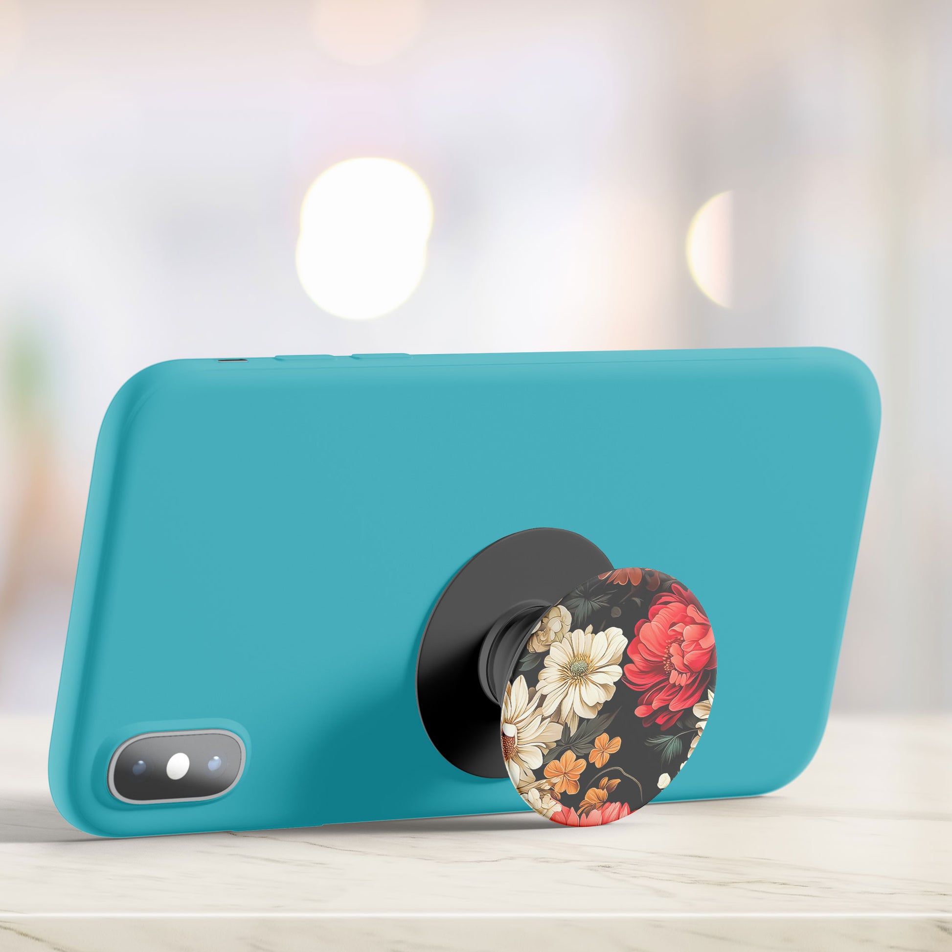 Elegant Floral Flat Pop Holder