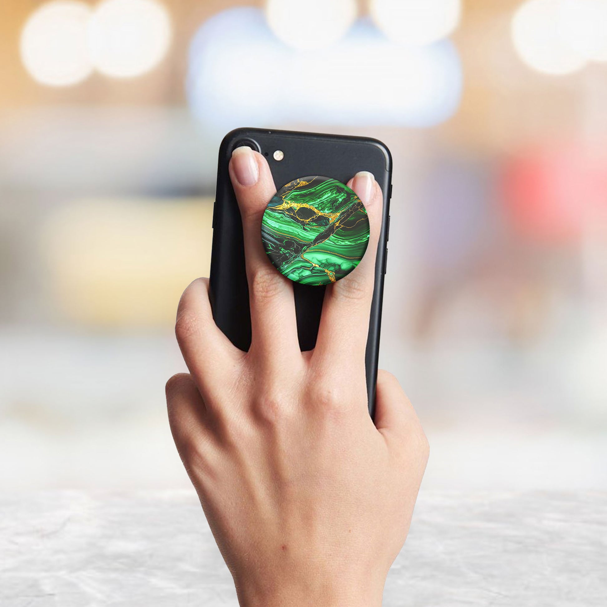 Emerald Gold Flat Pop Holder