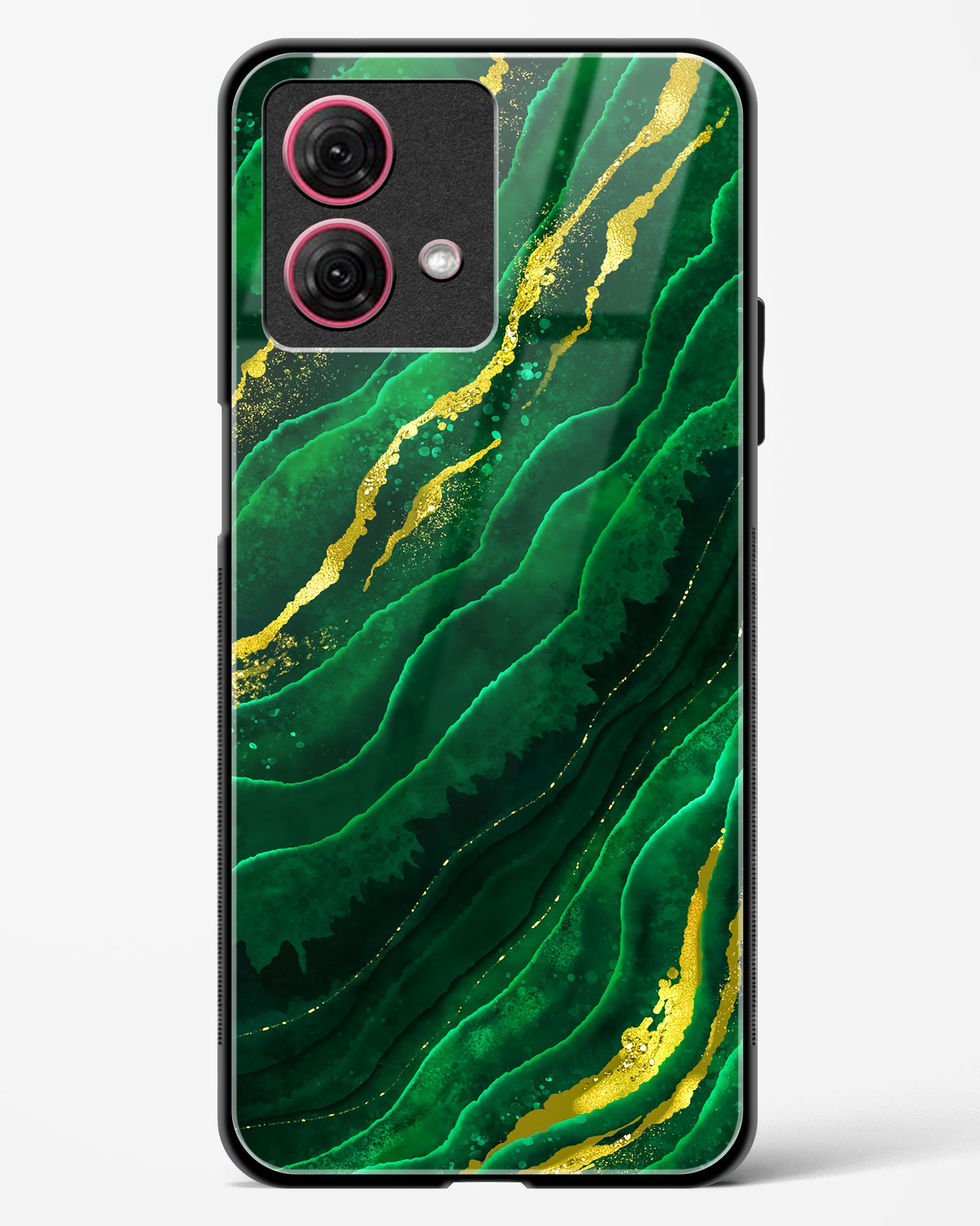 Emerald Marble Glass Phone Case-Moto G84 5G