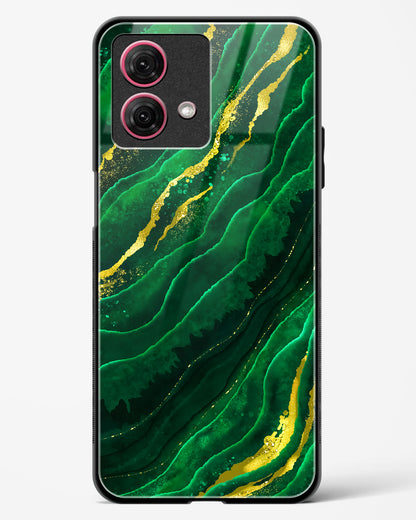 Emerald Marble Glass Phone Case-Moto G84 5G