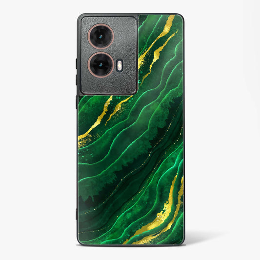 Emerald Marble Glass Phone Case-Moto G85 5G