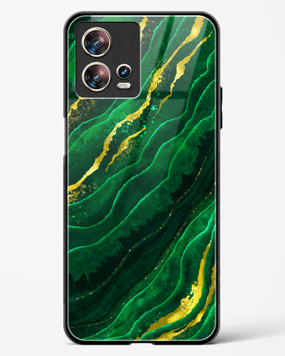 Emerald Marble Glass Phone Case-Motorola Edge 30 Fusion