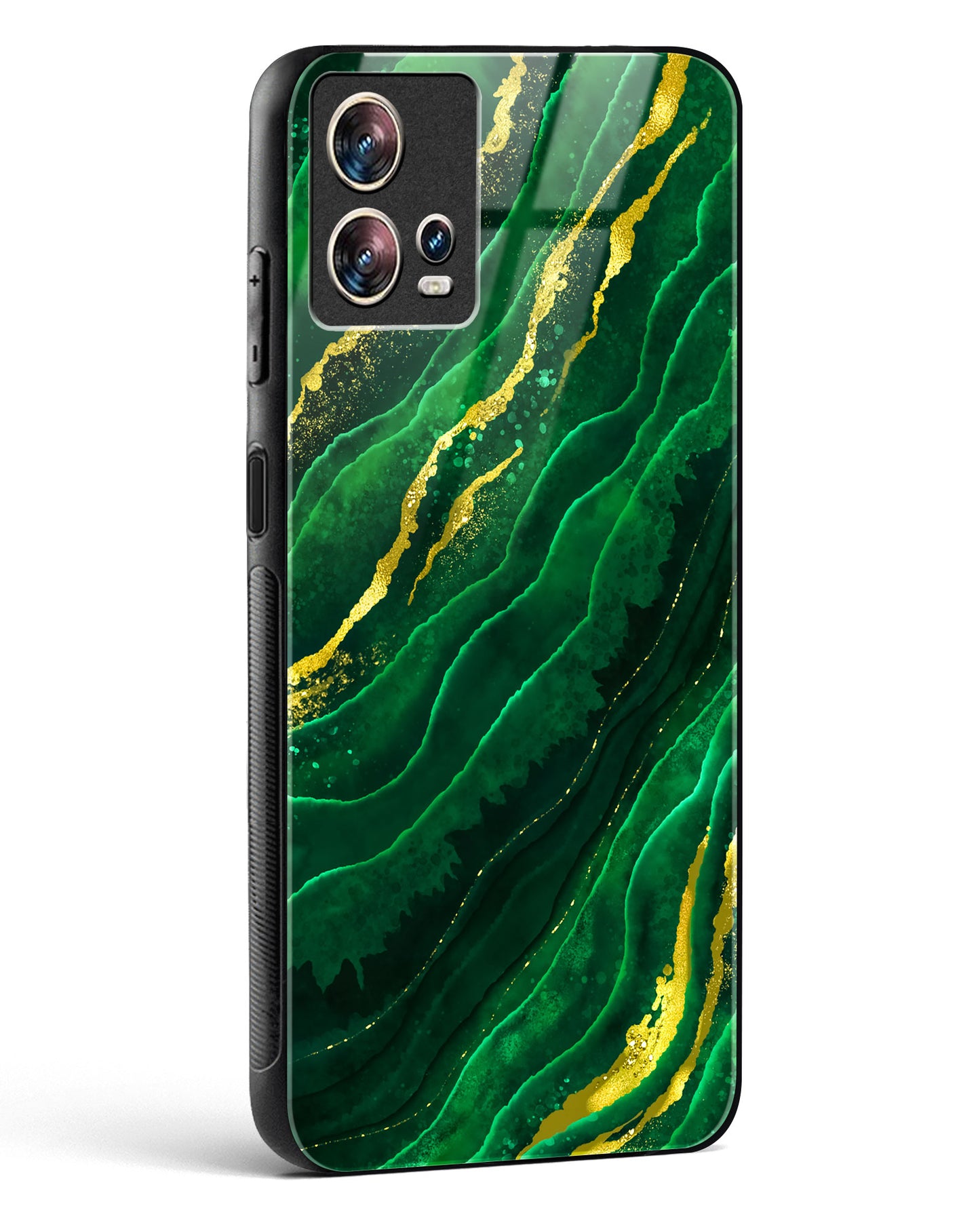 Emerald Marble Glass Phone Case-Motorola Edge 30 Fusion