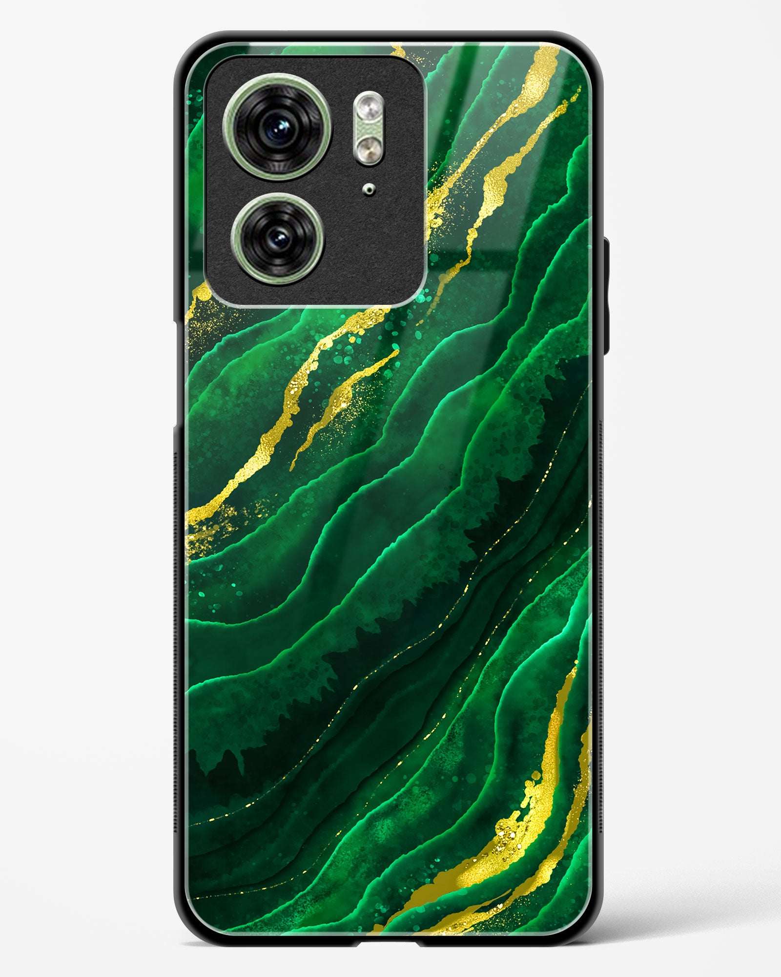 Emerald Marble Glass Phone Case-Motorola Edge 40