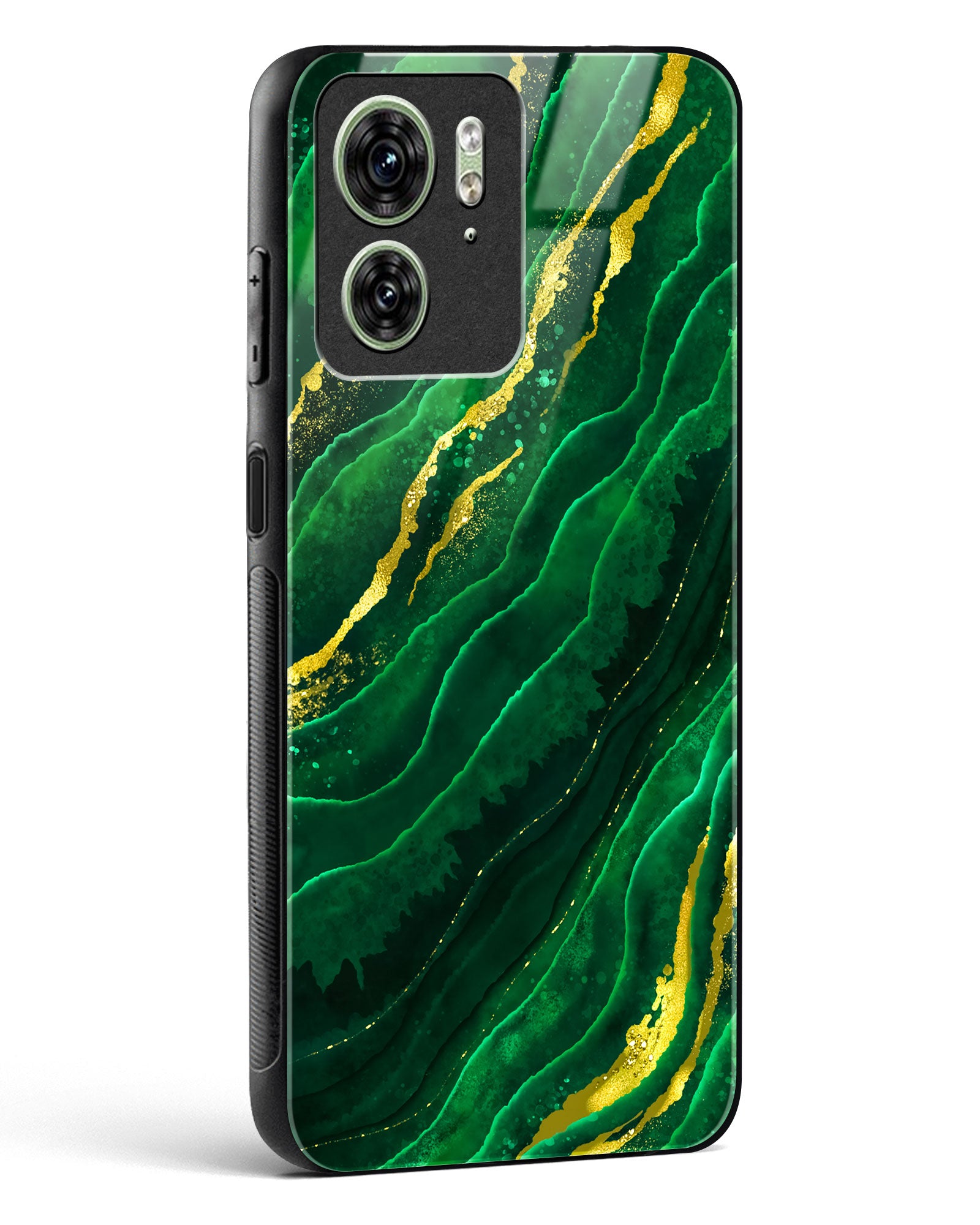 Emerald Marble Glass Phone Case-Motorola Edge 40