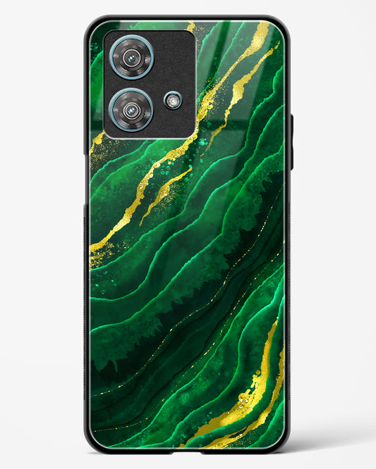 Emerald Marble Glass Phone Case-Motorola Edge 40 Neo