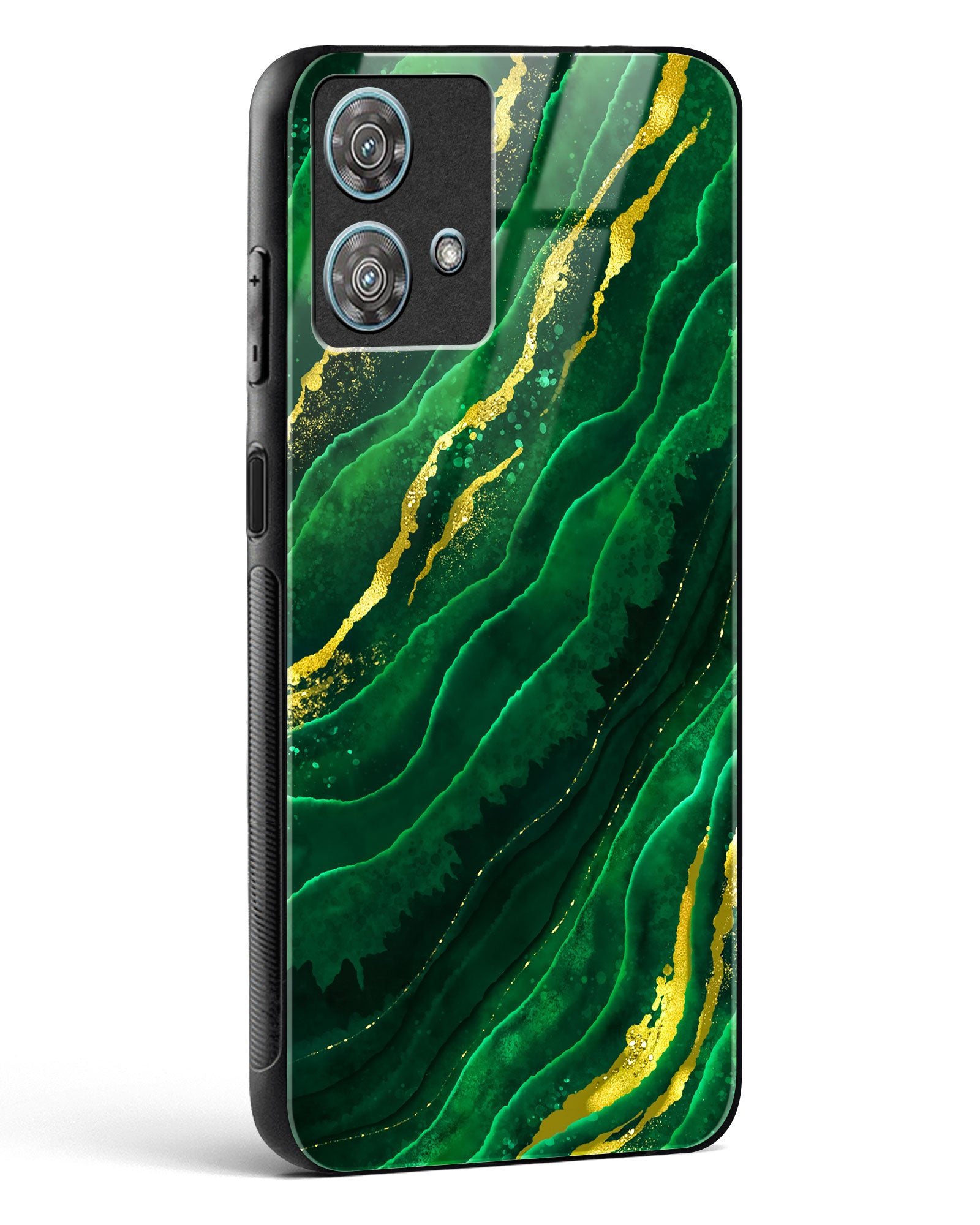 Emerald Marble Glass Phone Case-Motorola Edge 40 Neo