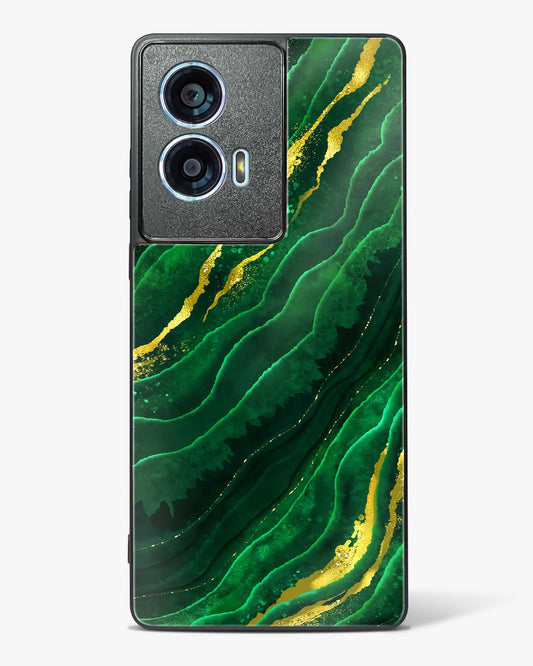 Emerald Marble Glass Phone Case-Motorola Edge 50 Fusion