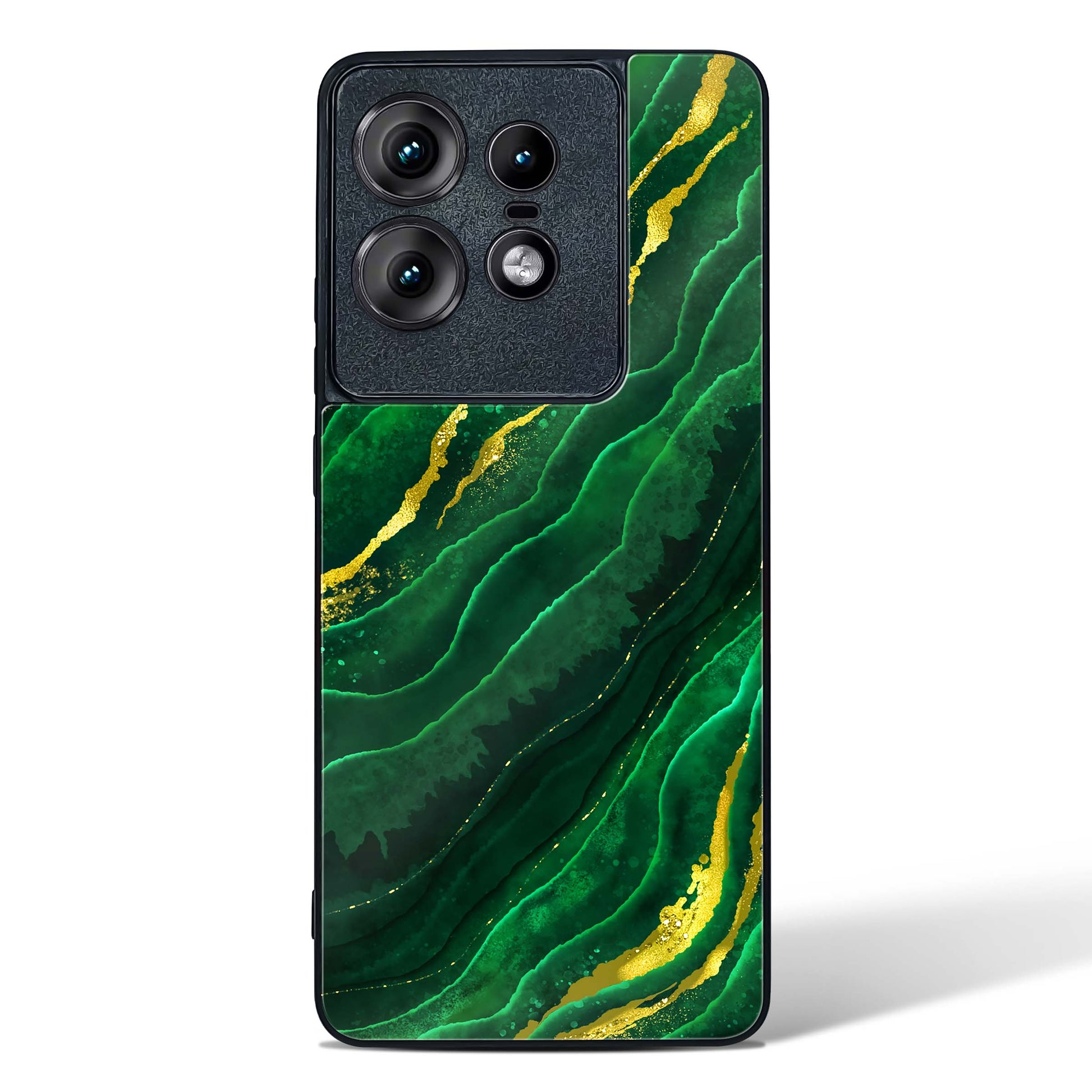 Emerald Marble Glass Phone Case-Motorola Edge 50 Pro