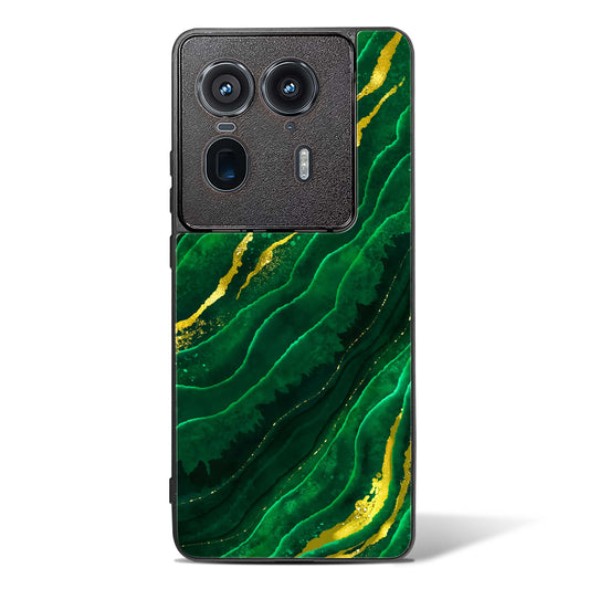 Emerald Marble Glass Phone Case-Motorola Edge 50 Ultra