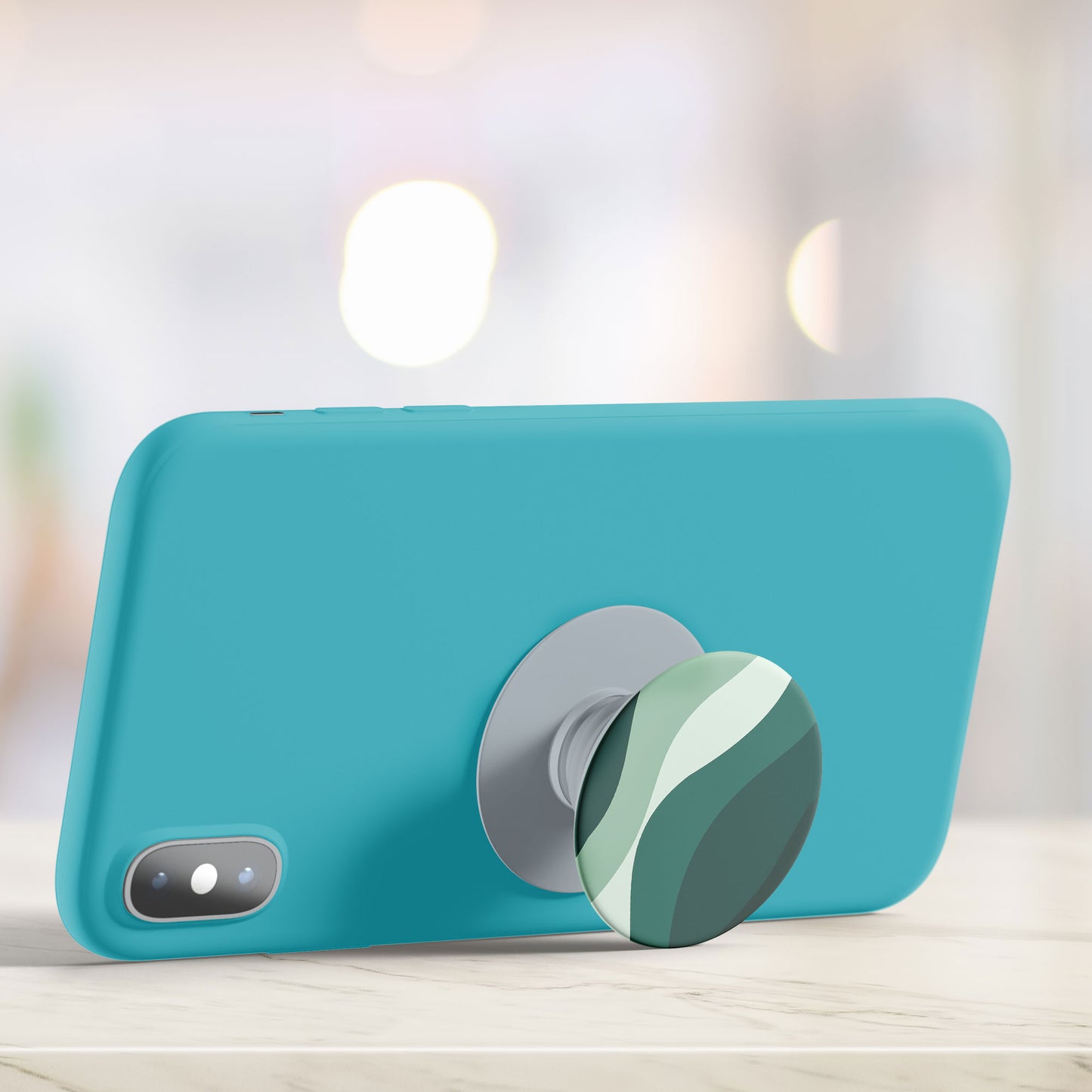 Emerald Waves Flat Pop Holder