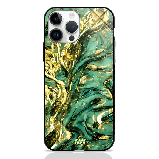 Emerald Marble Bling Premium Glass Case -  - MW Stuffs - 