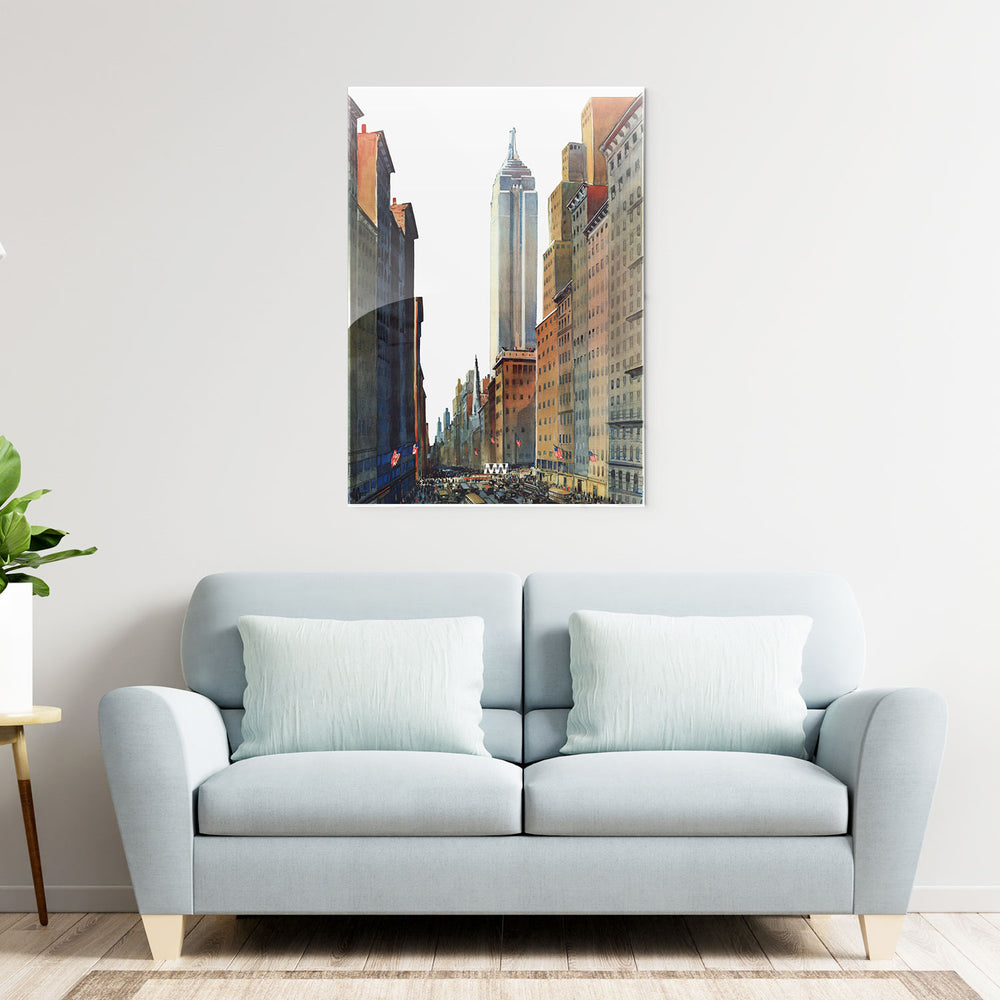Empire State Cityscape Art Metal-Poster