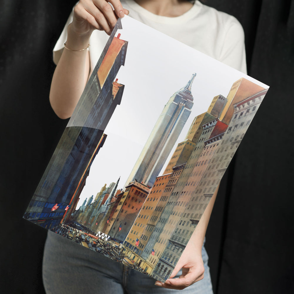 Empire State Cityscape Art Metal-Poster