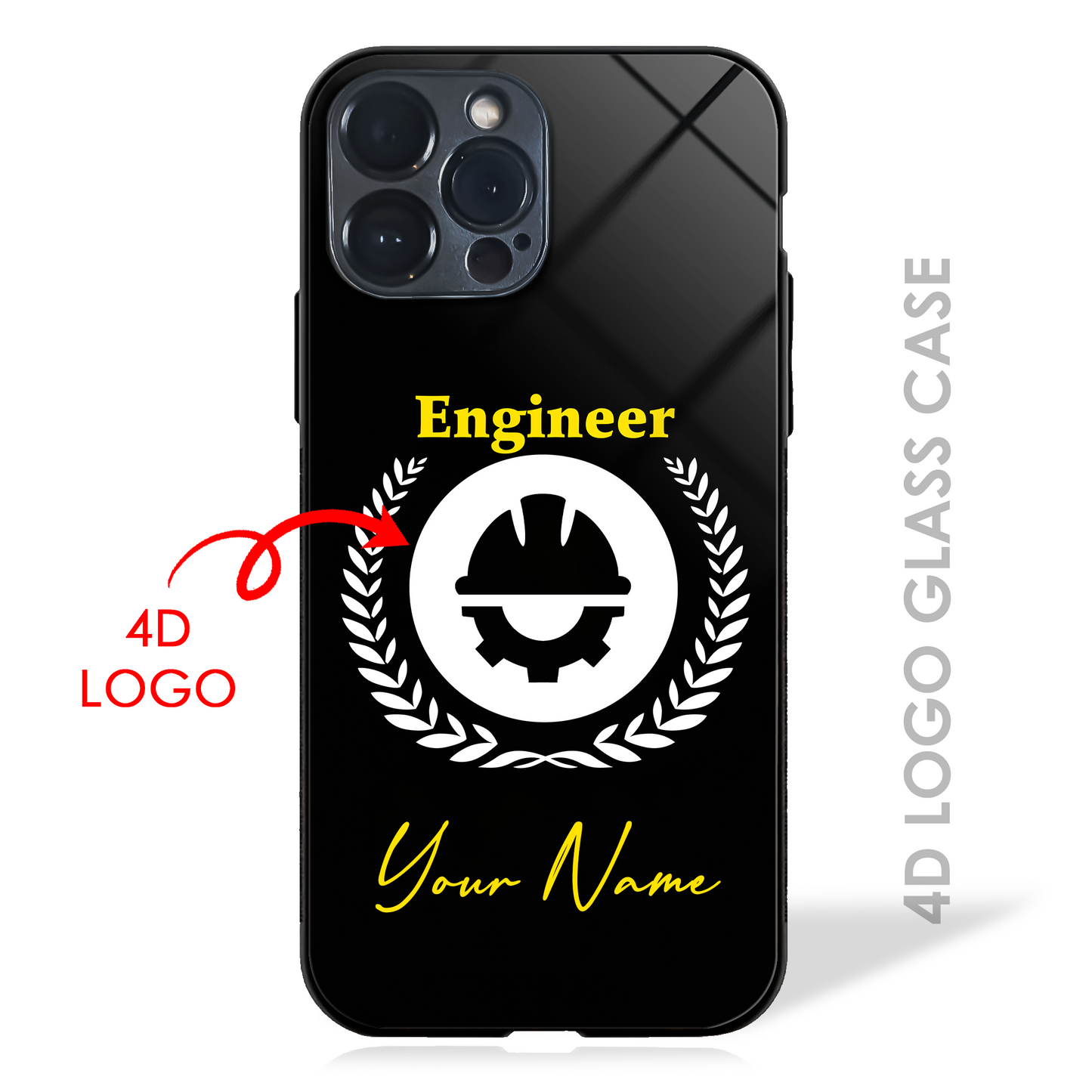 Your Name Dream Profession - 4D Logo Glass Case (20+ Professions)