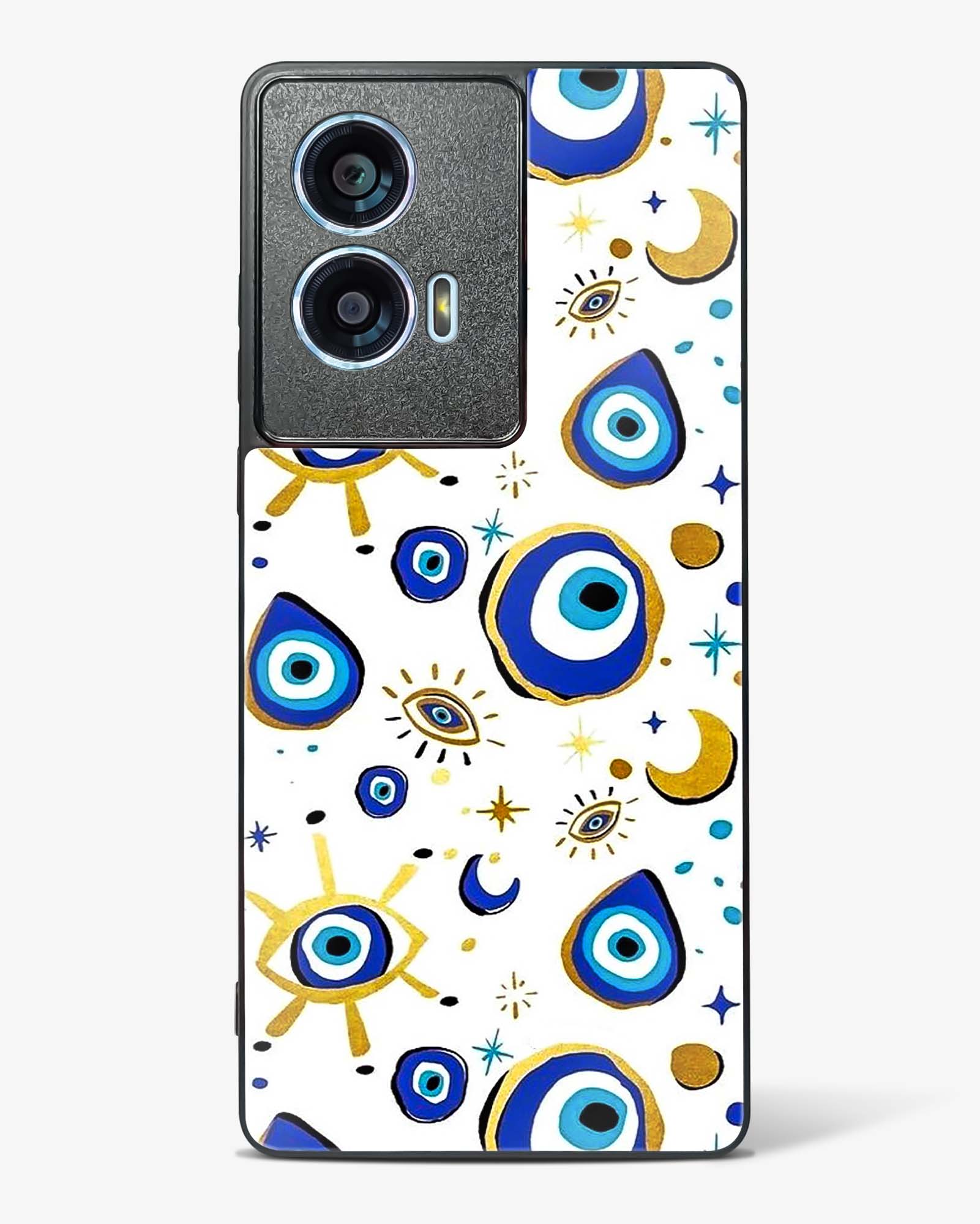 Evil Eye Nazar Protection Glass Phone Case-Motorola Edge 50 Fusion