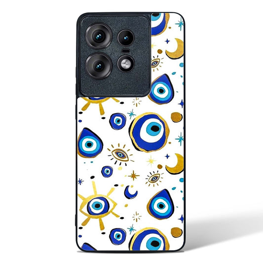 Evil Eye Nazar Protection Glass Phone Case-Motorola Edge 50 Pro
