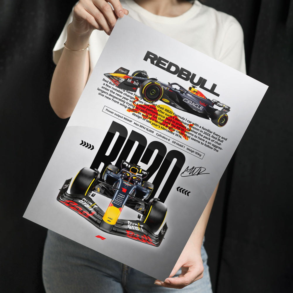 F1 RB20 Speed Metal-Poster