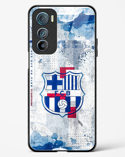 FCB Denim Style Glass Phone Case-Motorola Edge 30