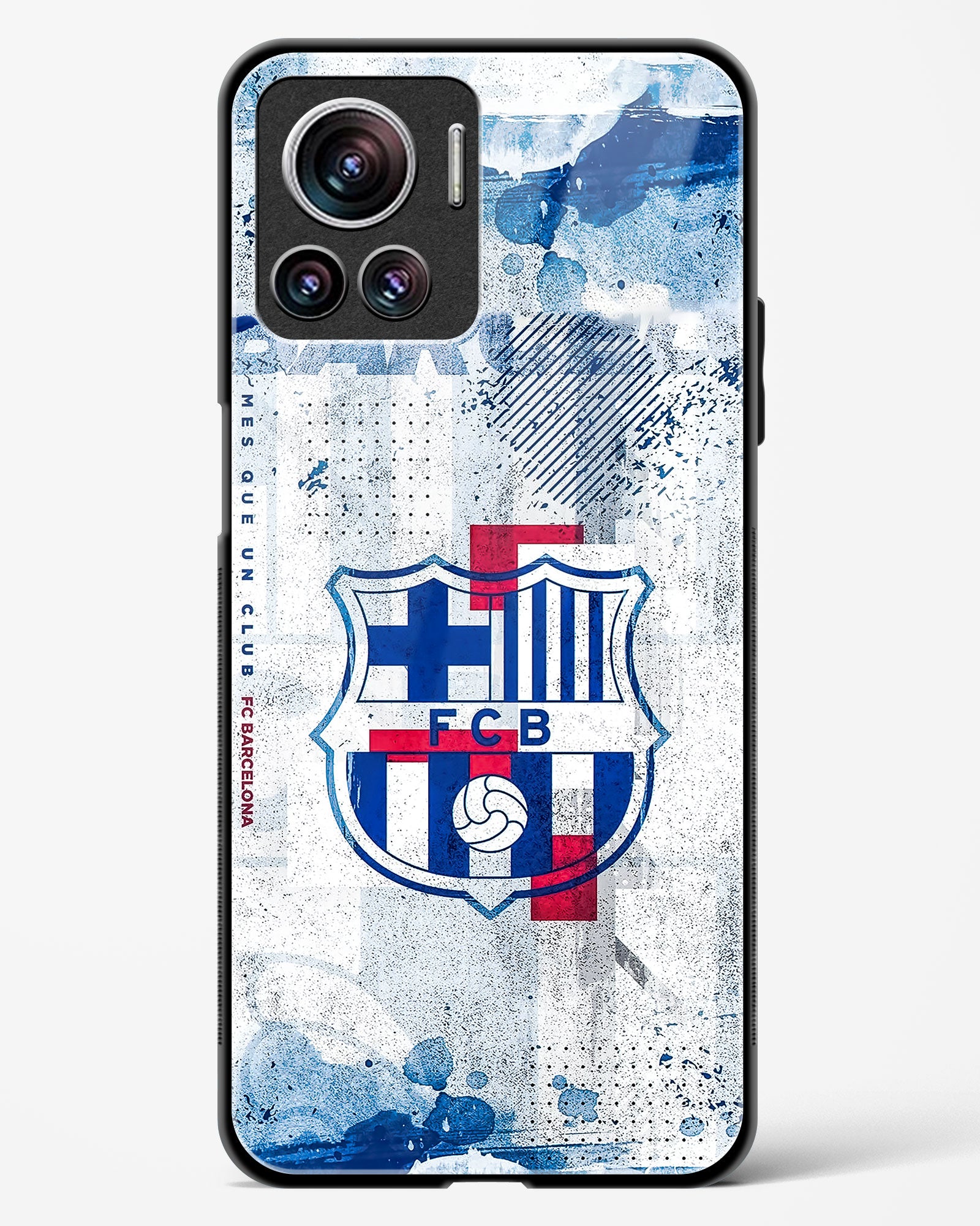 FCB Denim Style Glass Phone Case-Motorola Edge 30 Ultra