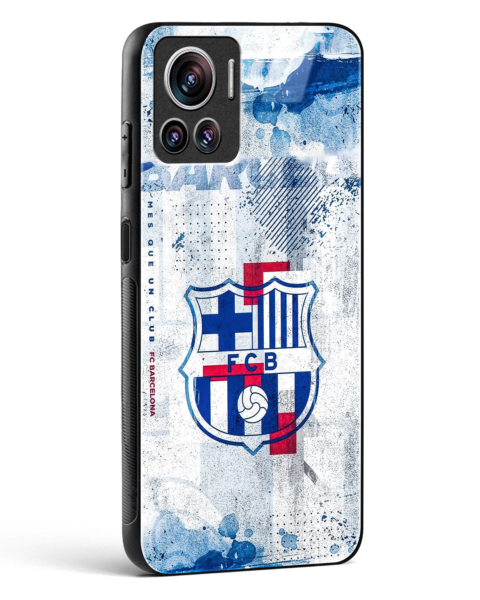 FCB Denim Style Glass Phone Case-Motorola Edge 30 Ultra