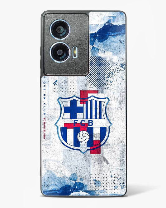 FCB Denim Style Glass Phone Case-Motorola Edge 50 Fusion
