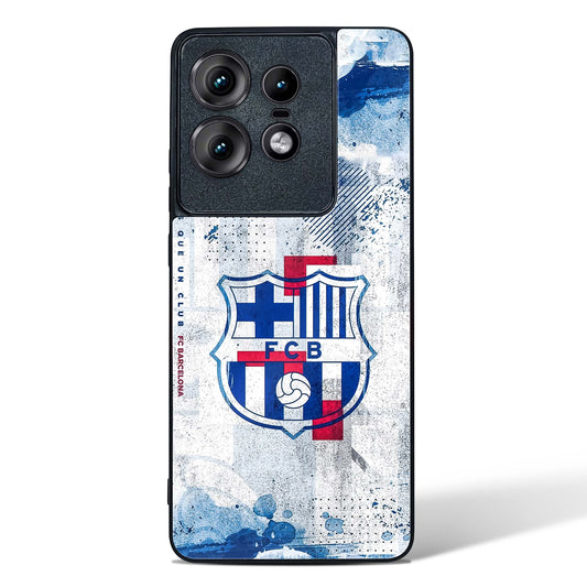FCB Denim Style Glass Phone Case-Motorola Edge 50 Pro