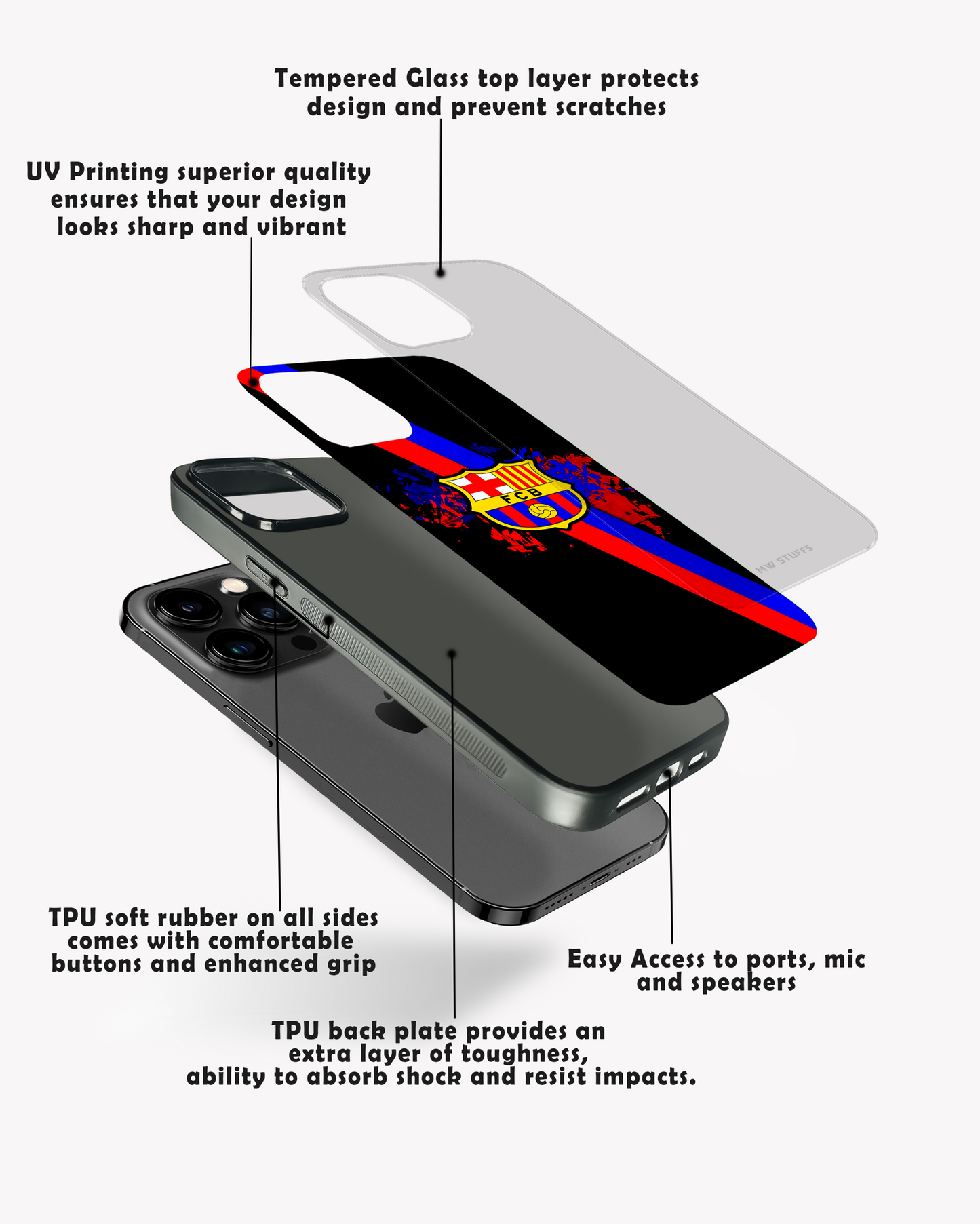 FCB Barcelona Club Glass Case -  - MW Stuffs - 