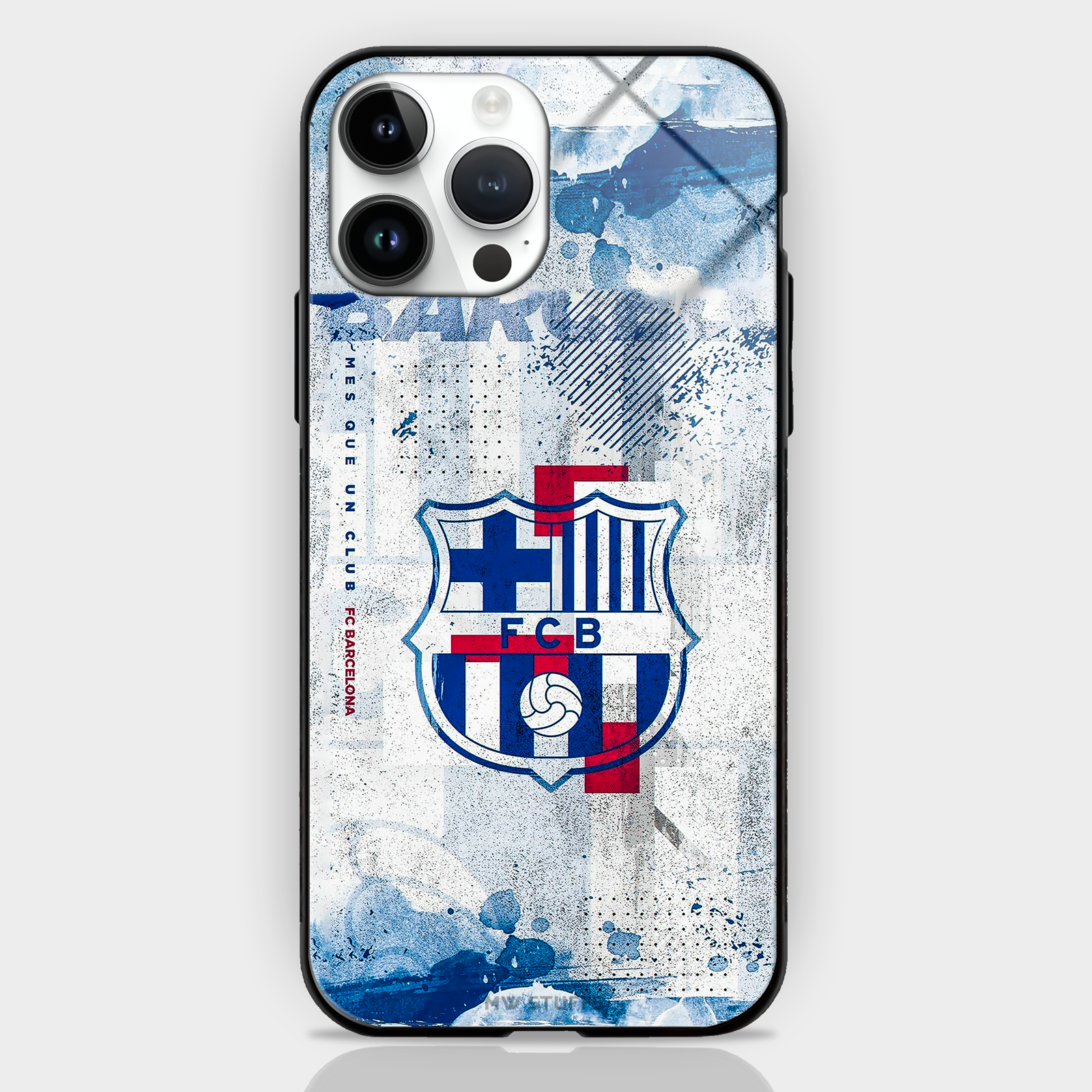 FCB Denim Pattern Glass Case -  - MW Stuffs - 