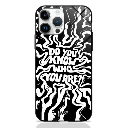 Find Yourself Theme Premium Glass Case (Black & White) -  - MW Stuffs - 