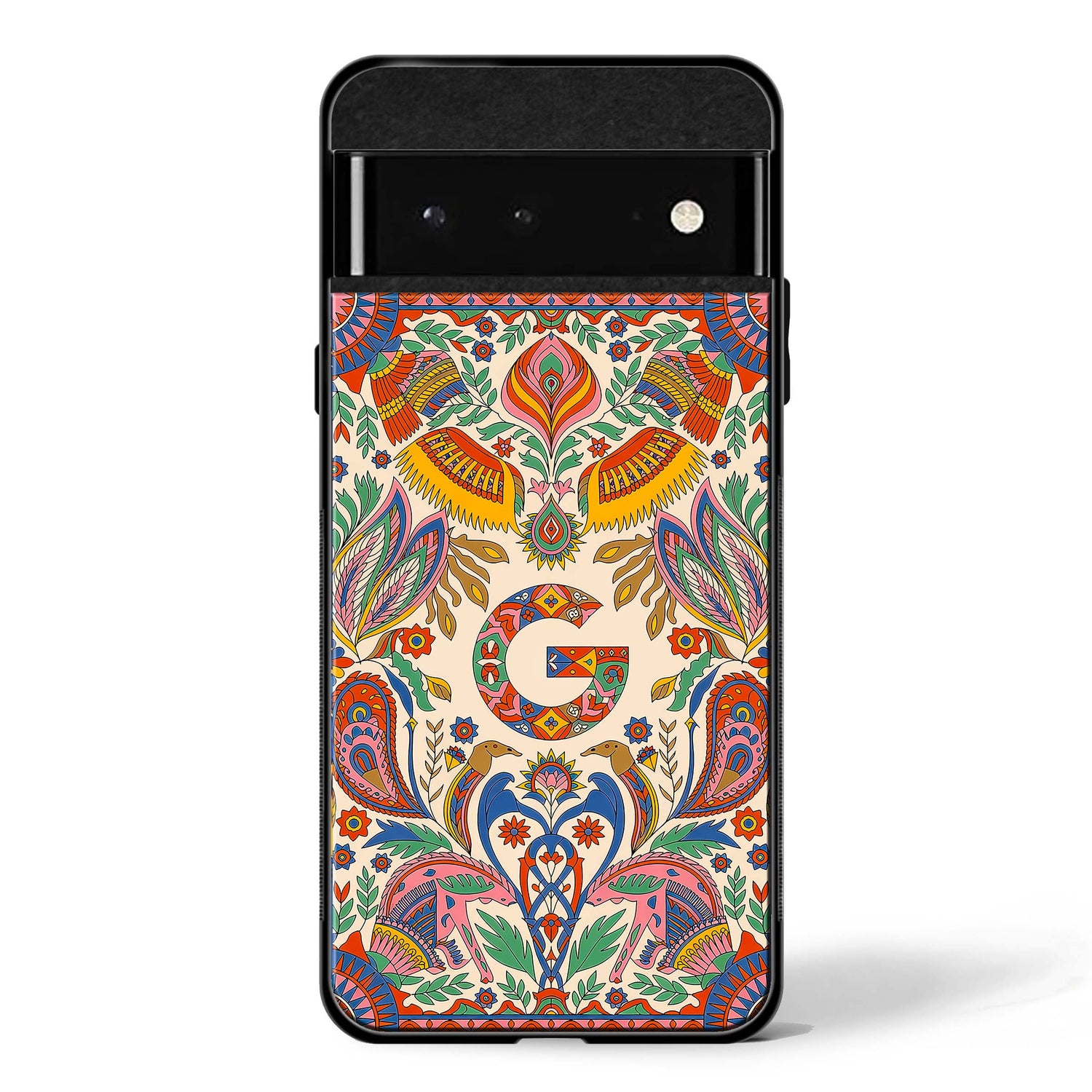 Folk Bloom Reverie glass phone case