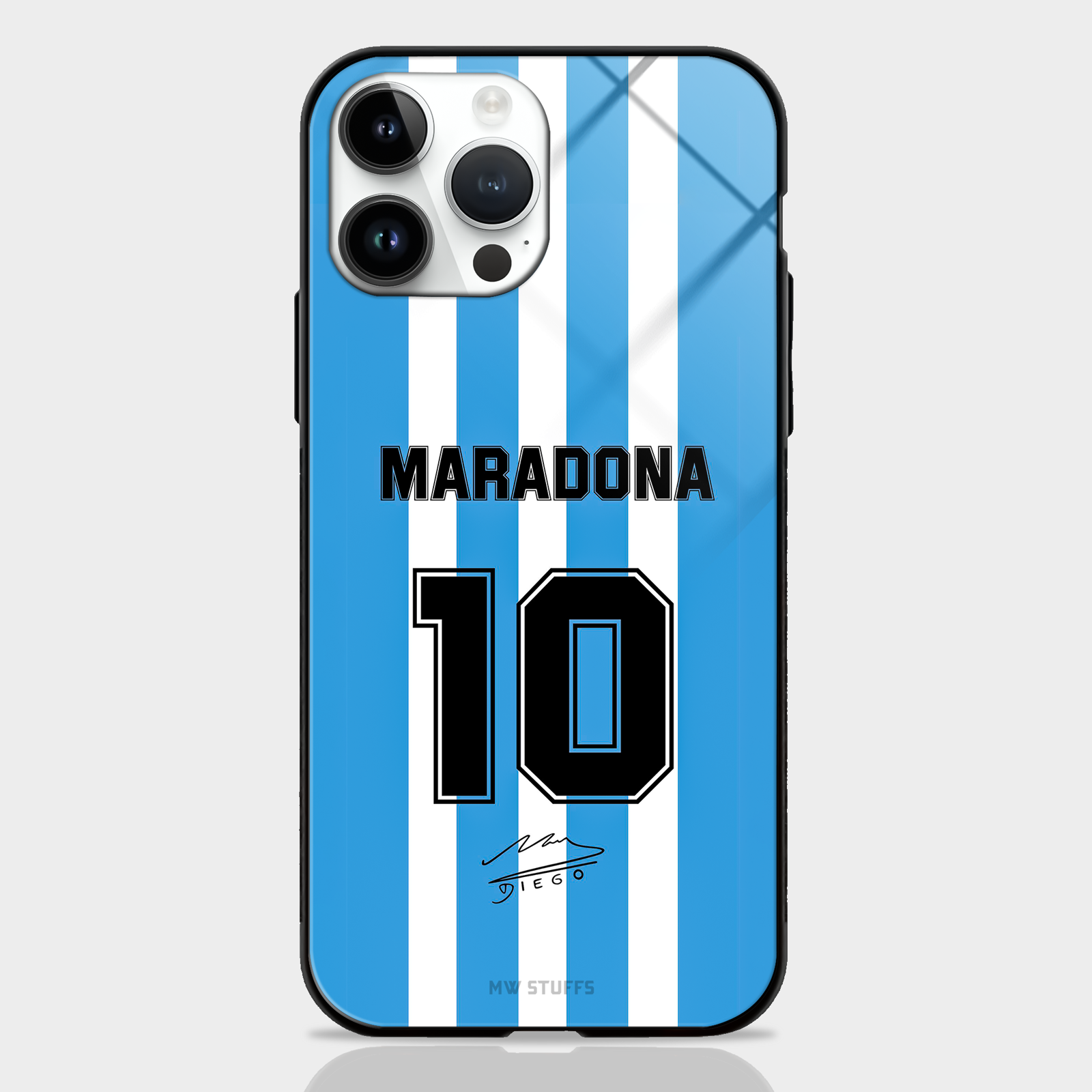Football Jersey No.10 Glass Case -  - MW Stuffs - 