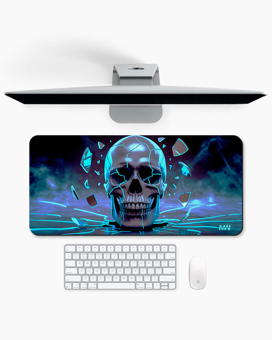 Fractured Illusion Neon Shards Desk Mat