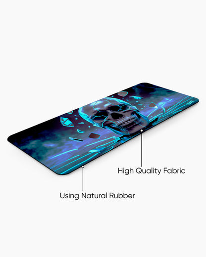 Fractured Illusion Neon Shards Desk Mat