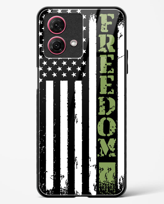 Freedom Flag Glass Phone Case-Moto G84 5G