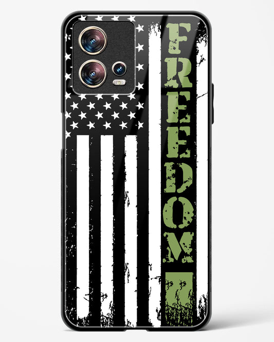 Freedom Flag Glass Phone Case-Motorola Edge 30 Fusion