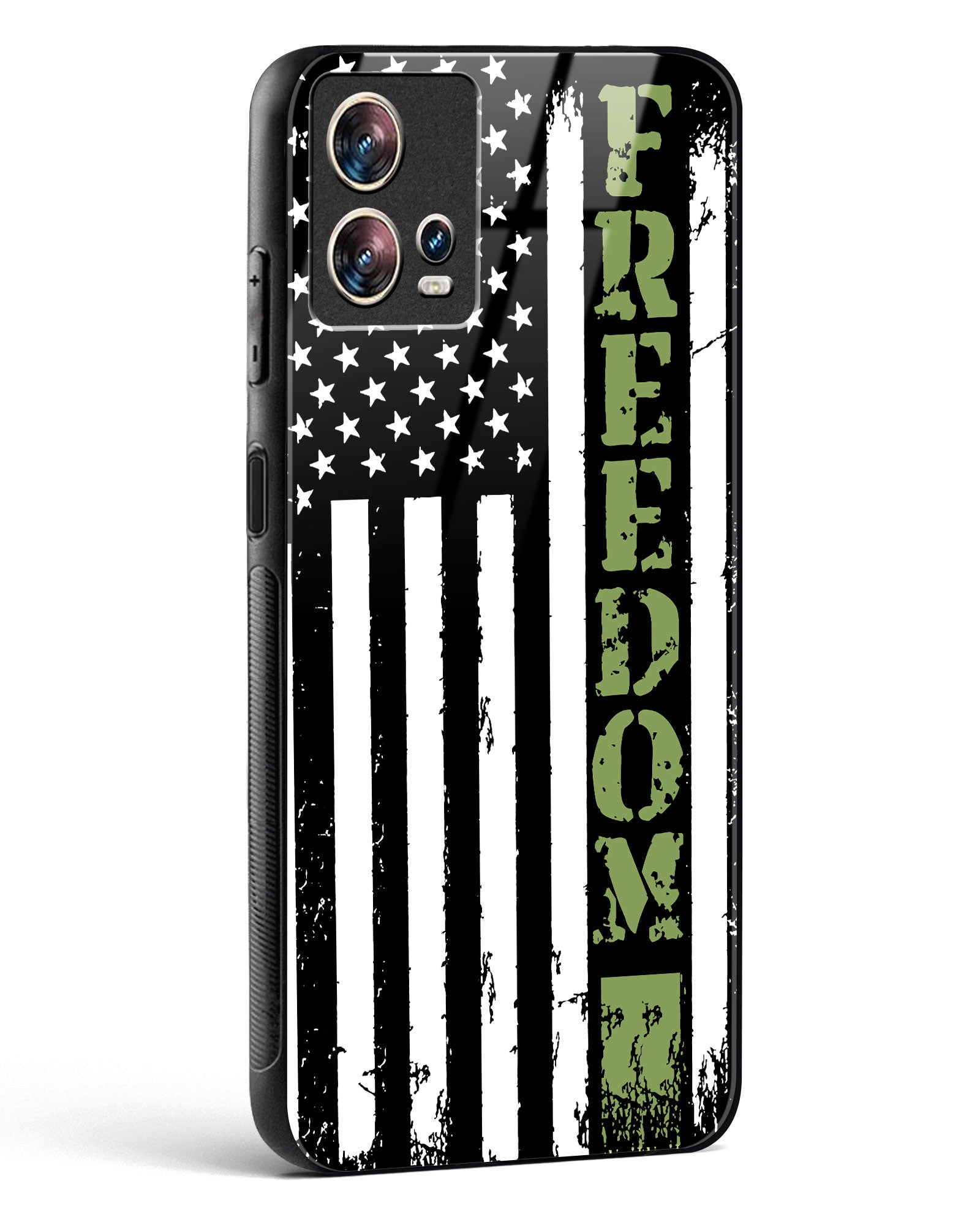 Freedom Flag Glass Phone Case-Motorola Edge 30 Fusion