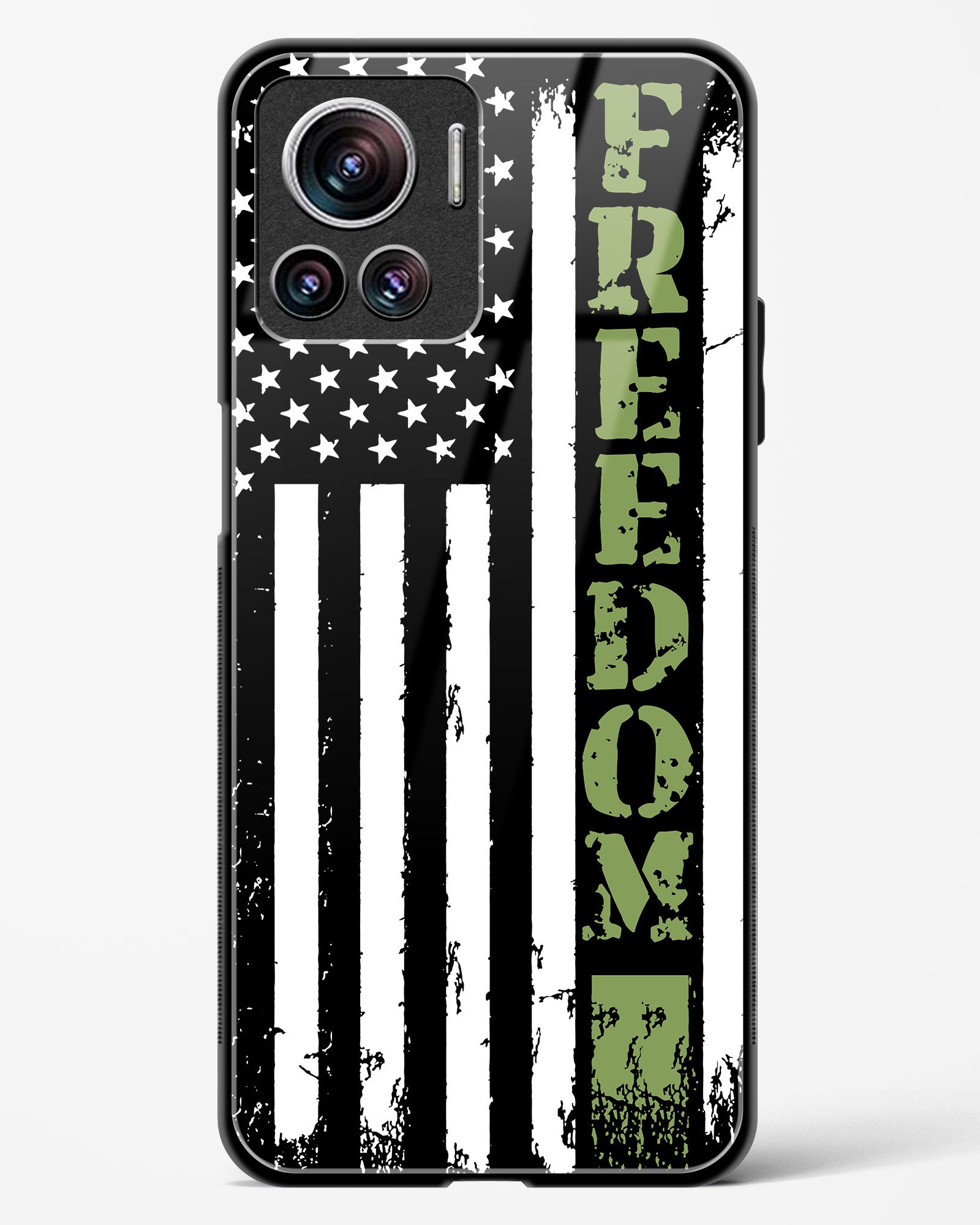 Freedom Flag Glass Phone Case-Motorola Edge 30 Ultra