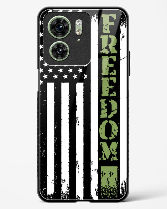 Freedom Flag Glass Phone Case-Motorola Edge 40