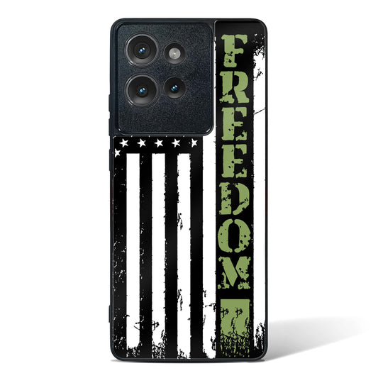 Freedom Flag Glass Phone Case-Motorola Edge 50