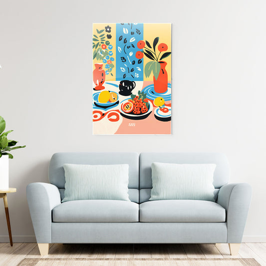 Fresh Palette Still Life metal poster